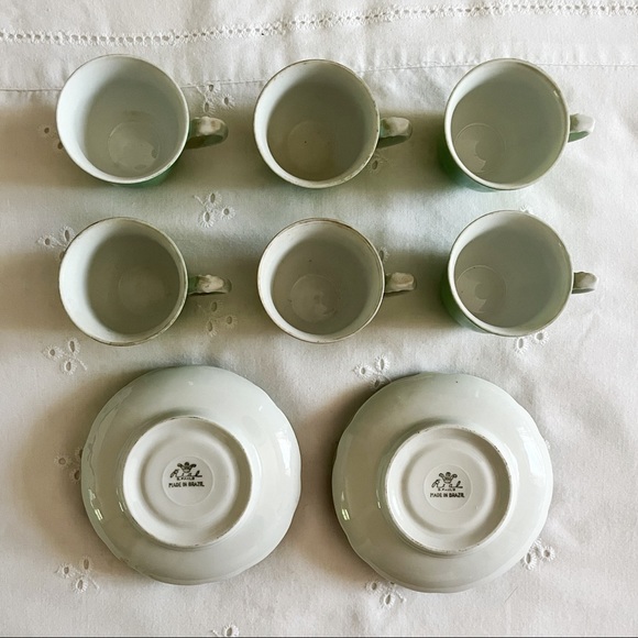 Vintage “Real” S. Paolo Brazil Porcelain Green Demitasse/Espresso Cup/Saucer, 6 - Picture 2 of 10